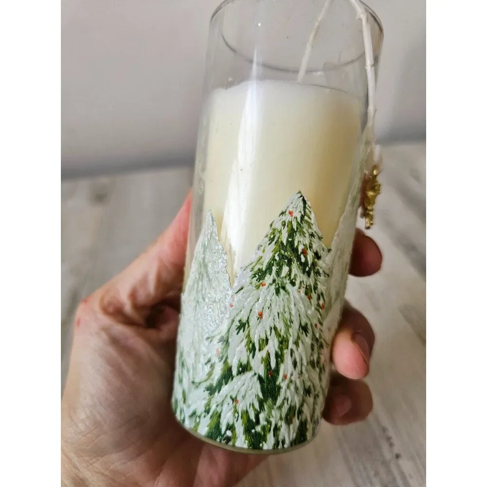 Pier‎ 1 holiday forest candle tree charm Xmas 6 oz vintage retired new